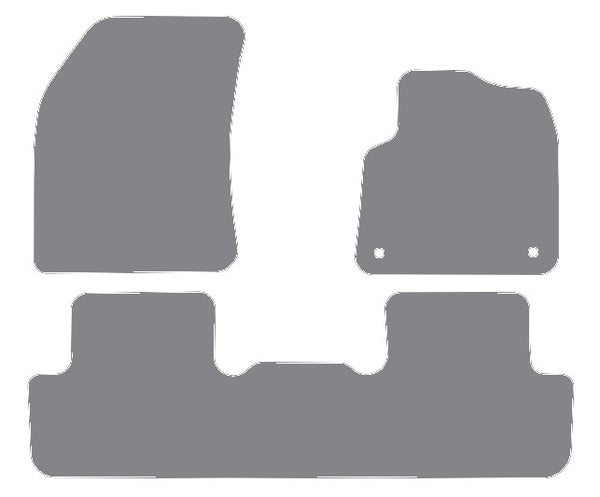 DS 7 Crossback 2017 onwards Grey Tailored Carpet Car Mats NV HITECH