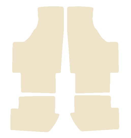 Fiat 126 1977-1992 Beige Luxury Velour Tailored Car Mats NV HITECH