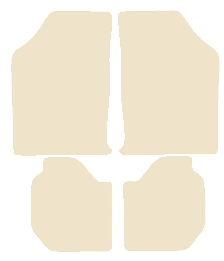 Ford Escort Mk3 / Escort Mk4 1980-1991 Beige Luxury Velour Tailored Car Mats NV HITECH