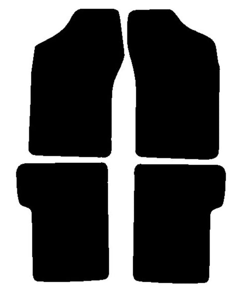 Fiat Cinquecento 1993-1998 Black Premium Carpet Tailored Car Mats NV HITECH