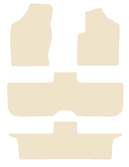 Ford Galaxy Mk1 / Mk2 (MPV) 1995-2006 Beige Luxury Velour Tailored Car Mats NV HITECH