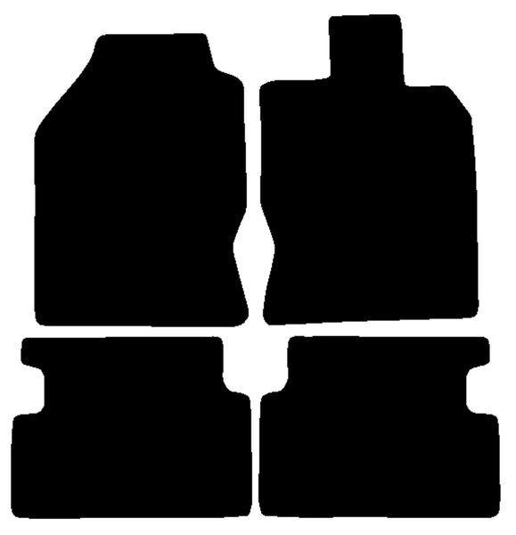 Ford Focus 1998-2001 Black Luxury Velour Tailored Car Mats NV HITECH