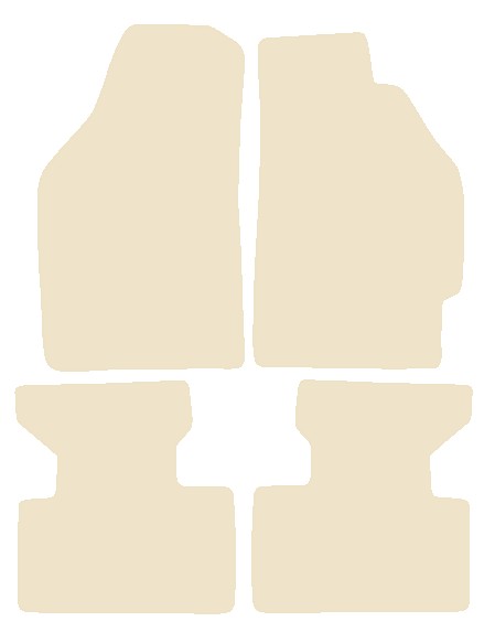 Fiat Punto 1999-2006 Beige Luxury Velour Tailored Car Mats NV HITECH