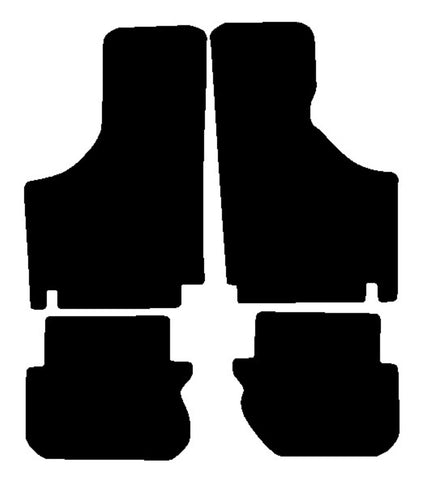 Fiat 500 1968-1972 Black Luxury Velour Tailored Car Mats NV HITECH