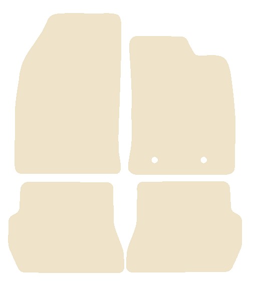Ford Fiesta Mk6 2002-2008 Beige Luxury Velour Tailored Car Mats NV HITECH