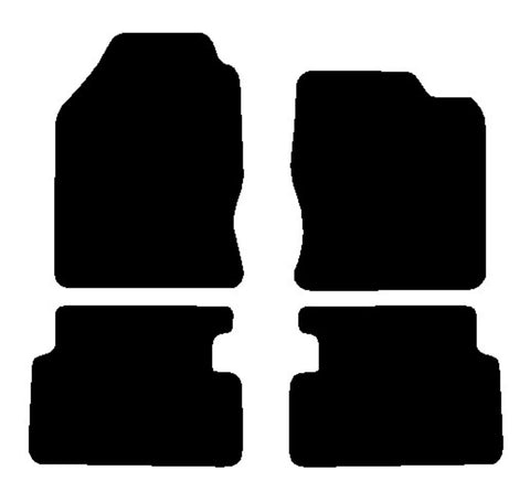 Ford Focus RS 2002-2005 Black Luxury Velour Tailored Car Mats NV HITECH