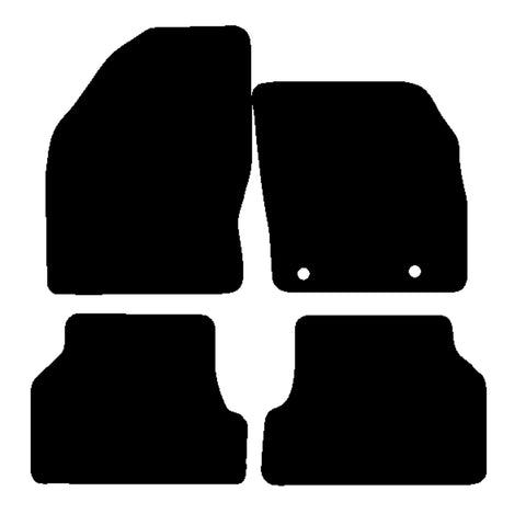 Ford Focus 2004-2011 Black Luxury Velour Tailored Car Mats NV HITECH