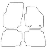 Ford Mondeo Mk4 (Oval Fixings) 2007-2012 Tailored VS Rubber Car Mats