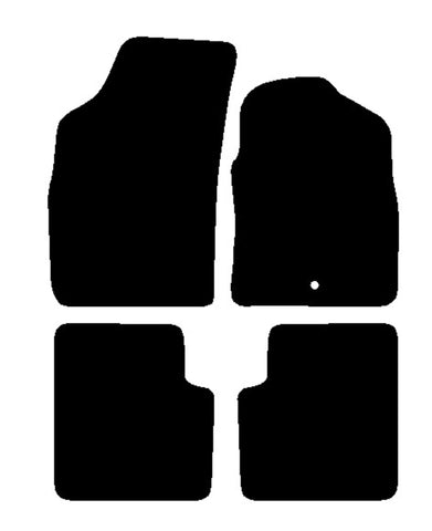 Fiat 500 2007-2014 Black Luxury Velour Tailored Car Mats NV HITECH