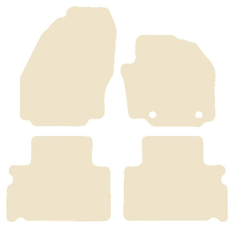 Ford S-Max (Oval Fixings) 2006-2011 Beige Luxury Velour Tailored Car Mats NV HITECH
