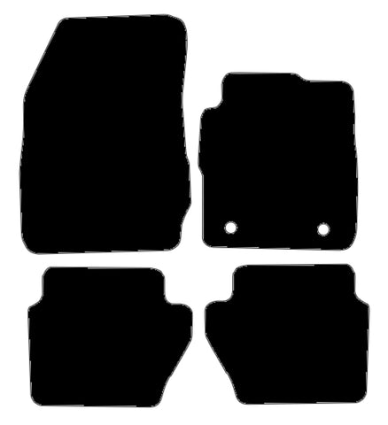 Ford Fiesta Mk7 2008-2011 Black Premium Carpet Tailored Car Mats NV HITECH