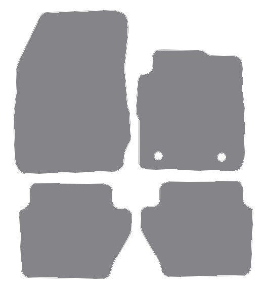 Ford Fiesta Mk7 2008-2011 Grey Premium Carpet Tailored Car Mats NV HITECH