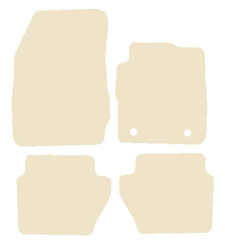 Ford Fiesta Mk7 2008-2011 Beige Luxury Velour Tailored Car Mats NV HITECH
