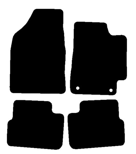 Fiat Bravo 2007 onwards Black Luxury Velour Tailored Car Mats NV HITECH
