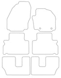 Ford Galaxy Mk3 MPV Oval Fixings 2006-2014 Tailored VS TPE Rubber Car Mats