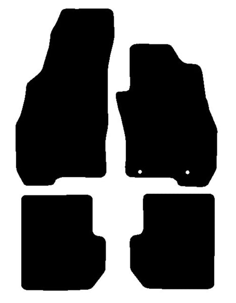 Fiat Punto Evo 2009-2012 Black Premium Carpet Tailored Car Mats NV HITECH