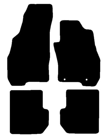 Fiat Punto Evo 2009-2012 Black Premium Carpet Tailored Car Mats NV HITECH