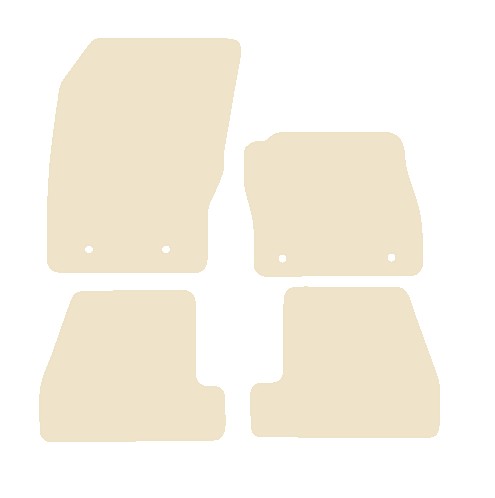 Ford Focus Mk3 Facelift (FRONT FIX) 2015-2018 Beige Luxury Velour Tailored Car Mats NV HITECH