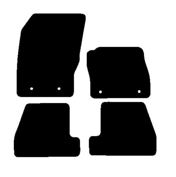 Ford Focus Mk3 Facelift (FRONT FIX) 2015-2018 Black Premium Carpet Tailored Car Mats NV HITECH
