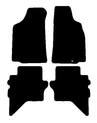Ford Ranger 2006-2011 Black Luxury Velour Tailored Car Mats NV HITECH