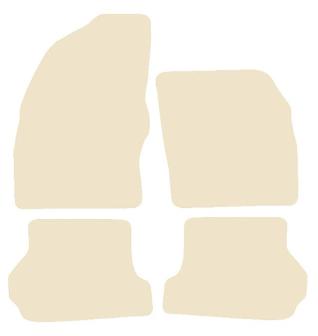 Ford Focus Coupe-Cabriolet 2006-2010 Beige Luxury Velour Tailored Car Mats NV HITECH