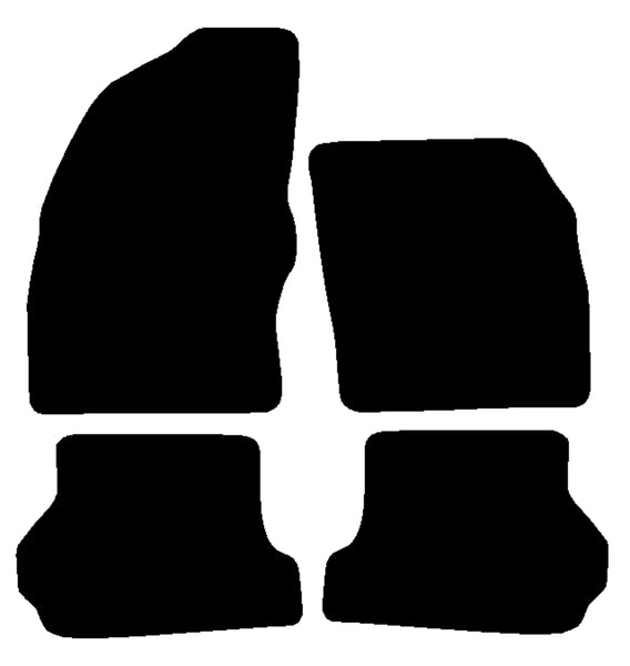 Ford Focus Coupe-Cabriolet 2006-2010 Black Tailored Carpet Car Mats NV HITECH