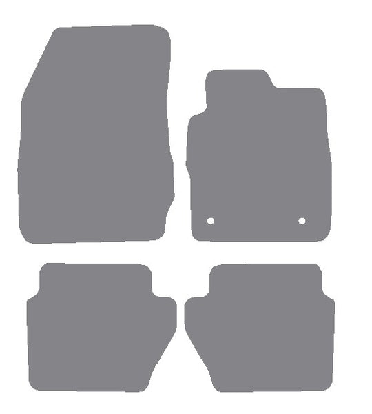 Ford Fiesta Mk7 (Facelift) 2011-2017 Grey Premium Carpet Tailored Car Mats NV HITECH