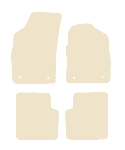 Fiat 500 2014 onwards Beige Luxury Velour Tailored Car Mats NV HITECH
