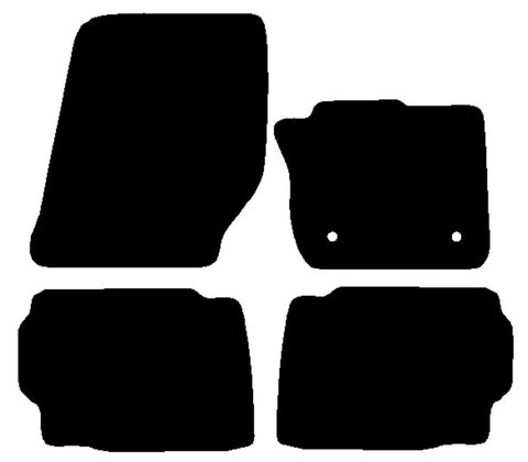 Ford Mondeo 2014 onwards Black Luxury Velour Tailored Car Mats NV HITECH