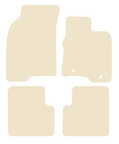 Fiat Panda 2012-2015 Beige Luxury Velour Tailored Car Mats NV HITECH