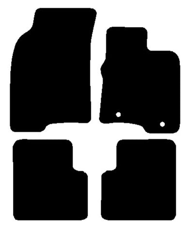 Fiat Panda 2012-2015 Black Premium Carpet Tailored Car Mats NV HITECH