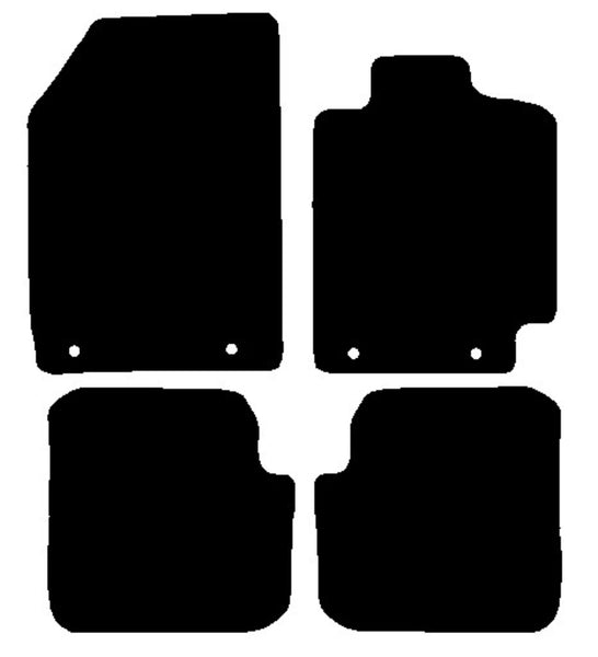 Fiat Stilo 2002-2007 Black Luxury Velour Tailored Car Mats NV HITECH