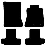 Ford Mustang (6th generation) 2015-2023 Black Luxury Velour Tailored Car Mats NV HITECH