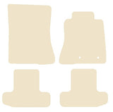 Ford Mustang (6th generation) 2015-2023 Beige Luxury Velour Tailored Car Mats NV HITECH