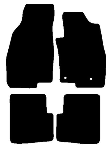 Fiat Punto 2012-2018 Black Luxury Velour Tailored Car Mats NV HITECH