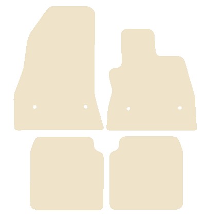 Fiat 500L 2013 onwards Beige Luxury Velour Tailored Car Mats NV HITECH