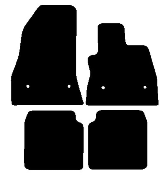 Fiat 500L 2013 onwards Black Luxury Velour Tailored Car Mats NV HITECH