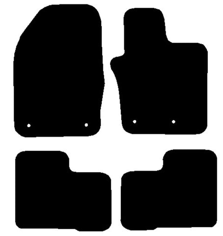 Fiat 500X 2014 onwards Black Luxury Velour Tailored Car Mats NV HITECH