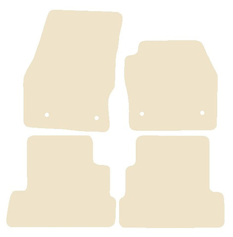Ford Kuga 2015-2019 Beige Luxury Velour Tailored Car Mats NV HITECH
