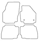 Ford Mondeo Mk4 (Round Fixings) 2012-2014 Tailored VS Rubber Car Mats