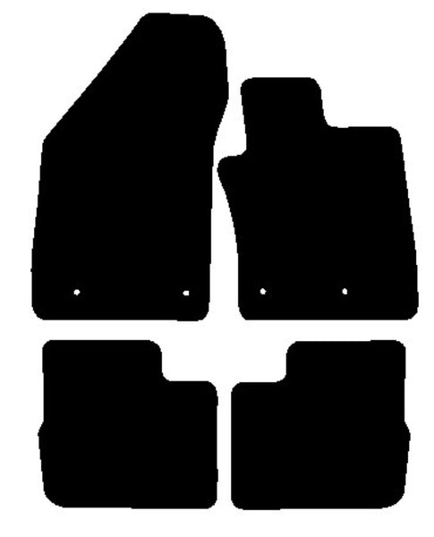 Fiat Tipo Hatchback 2016 onwards Black Premium Carpet Tailored Car Mats NV HITECH