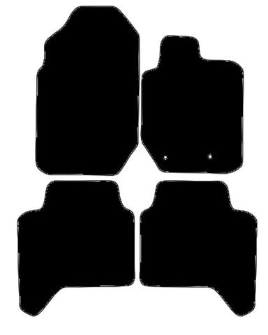 Ford Ranger Wildtrak 2015-2022 Black Luxury Velour Tailored Car Mats NV HITECH