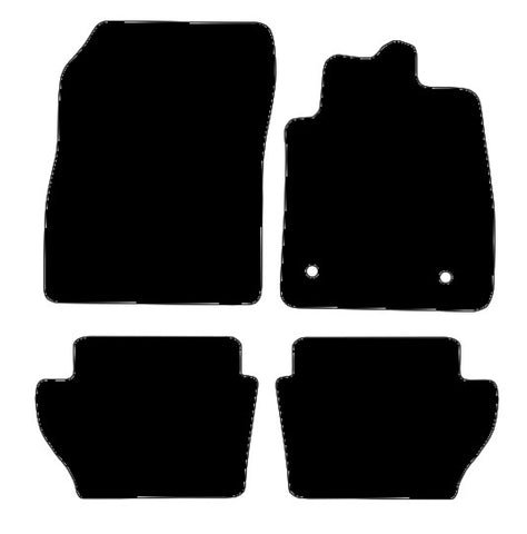 Ford Fiesta Mk8 2017 onwards Black Luxury Velour Tailored Car Mats NV HITECH