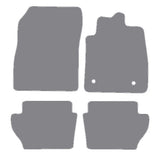 Ford Fiesta Mk8 2017 onwards Grey Premium Carpet Tailored Car Mats NV HITECH
