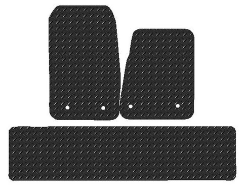 Ford Transit Double-Cab 2013 onwards Chequered Rubber Tailored Van Mats HITECH