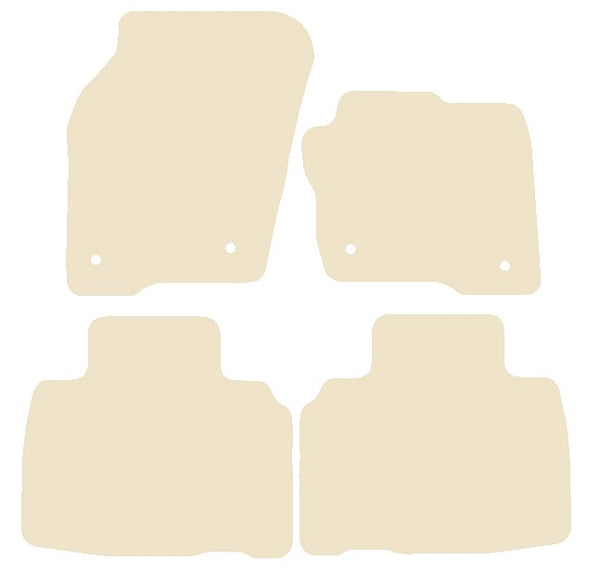 Ford Edge 2016 onwards Beige Luxury Velour Tailored Car Mats NV HITECH