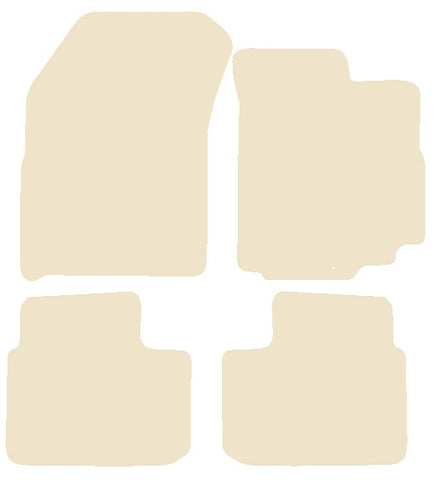 Fiat Sedici 2006-2011 Beige Luxury Velour Tailored Car Mats NV HITECH