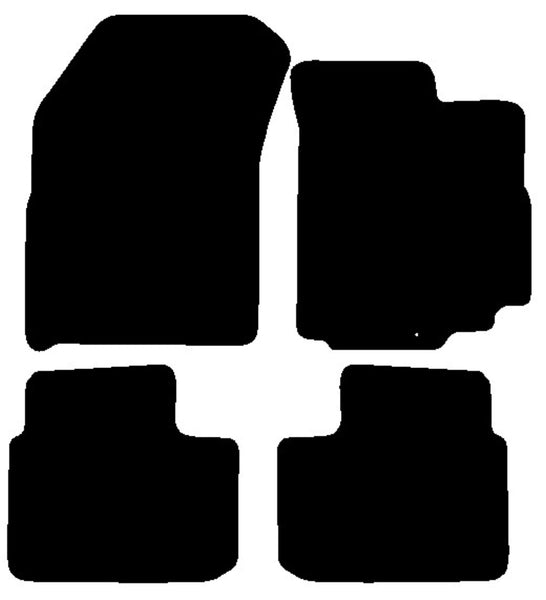 Fiat Sedici 2006-2011 Black Luxury Velour Tailored Car Mats NV HITECH