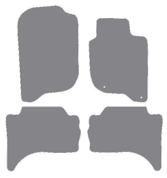 Fiat Fullback (With Rear Heater) 2016 onwards Grey Premium Carpet Tailored Car Mats NV HITECH