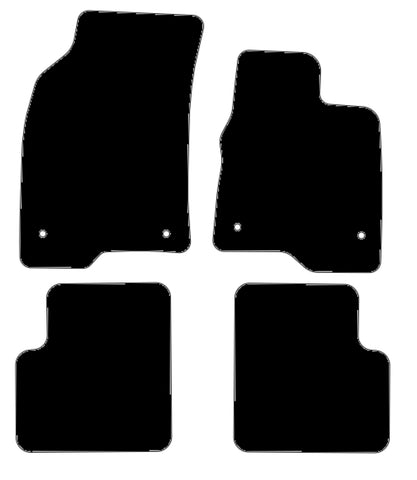 Fiat Panda 2015 onwards Black Premium Carpet Tailored Car Mats NV HITECH